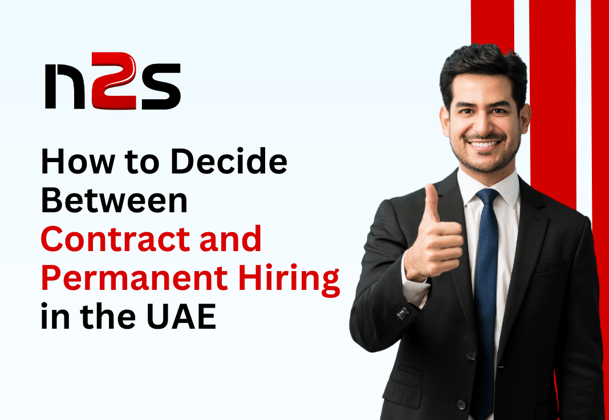 Business professional with blog title on UAE hiring decisions